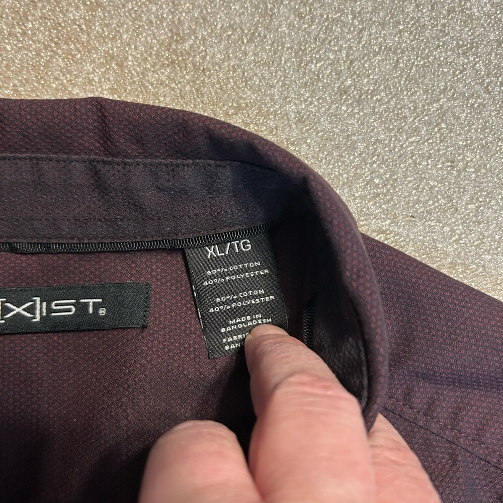 Men's A(x)ist Purple Button-Up Shirt XL - Picture 4 of 4